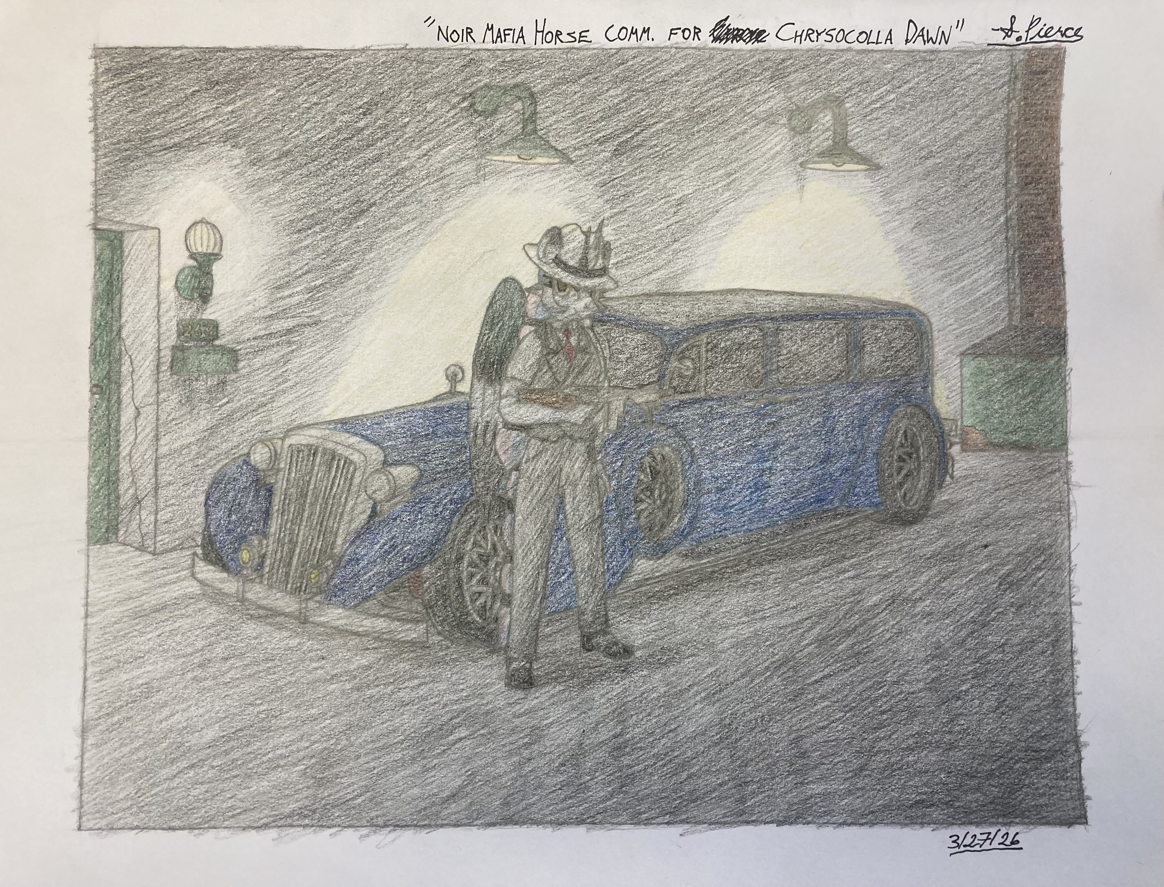 Noir Mafia Horse Comm. for Chrysocolla Dawn